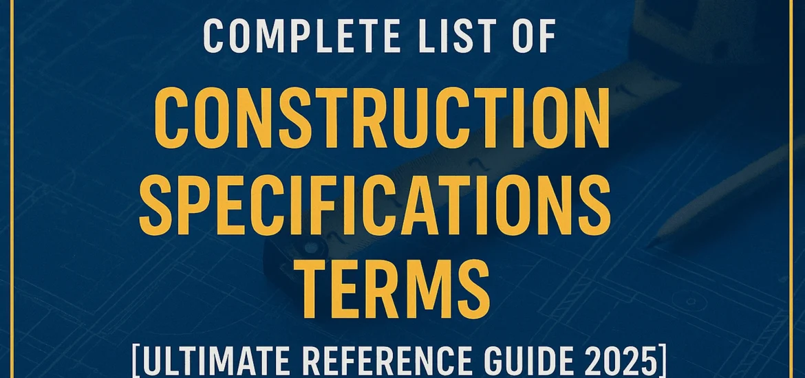 Complete list of construction